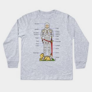 Plate Armour Circa 1430 Kids Long Sleeve T-Shirt